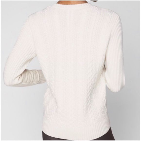Athleta | Madeira Chunky Cable Knit Wool Blend Sweater - Picture 2 of 11